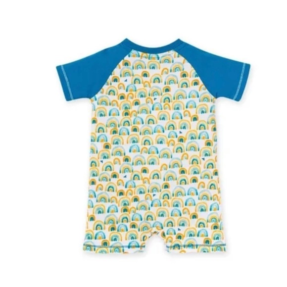 BURT’S Bees Retro Rainbows Organic Cotton Romper - Picture 2 of 3